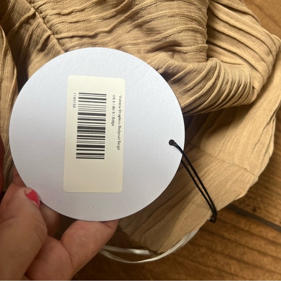 NWT Princess Polly MAKENA STRAPLESS BODYSUIT BEIGE 4 - Picture 6 of 6